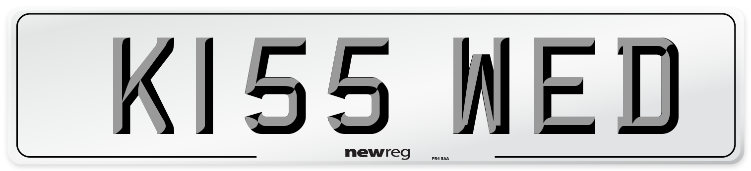 K155 WED Number Plate from New Reg